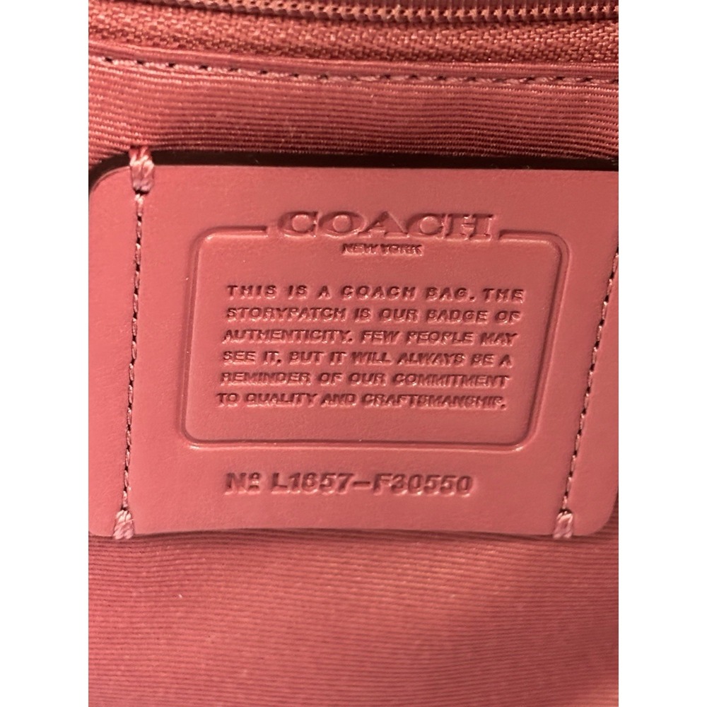 Coach F30550 Medium Charlie Backpack Pebble Leather Bag Strawberry MSRP $350 NWT - Picture 13 of 13